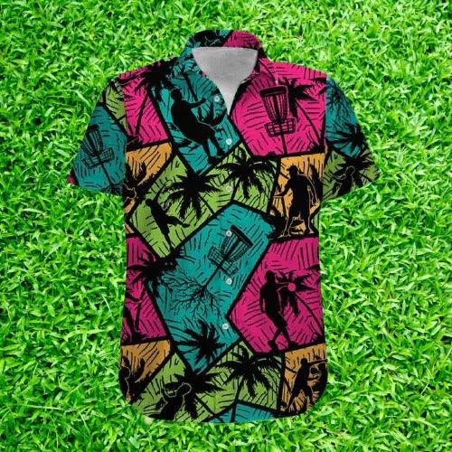 Disc Golf Hawaiian Shirt, Palm Tree Golf Aloha Hawaiian Shirts For Men and Women - Gift For Friend, Family, Disc Golfer