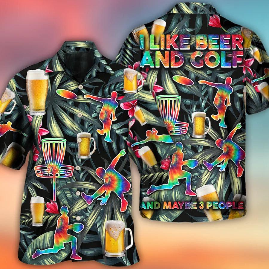 Disc Golf Hawaiian Shirt, Tropical Floral, Beer And Disc Golf Aloha Shirt For Men And Women - Perfect Gift For Beer Lovers, Summer