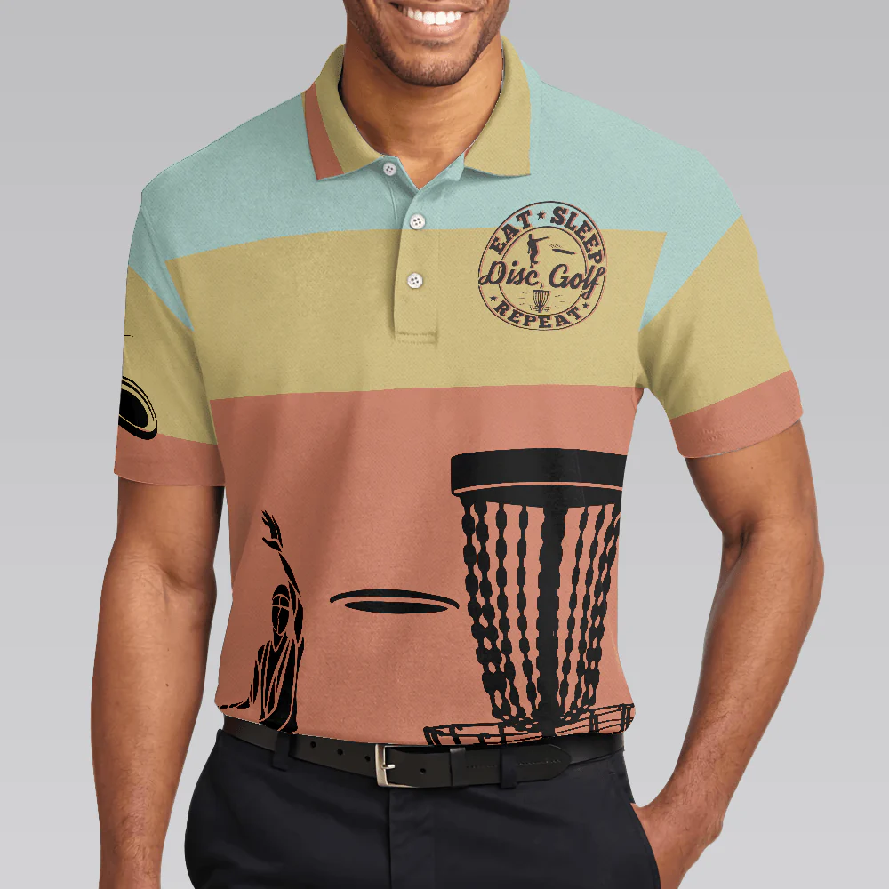 Disc Golf Men Polo Shirt, I Love It When My Wife Let Me Play Disc Golf Polo Shirt, Funny Disc Golf Shirt With Sayings, Best Disc Golf Gift For Men - Image 4