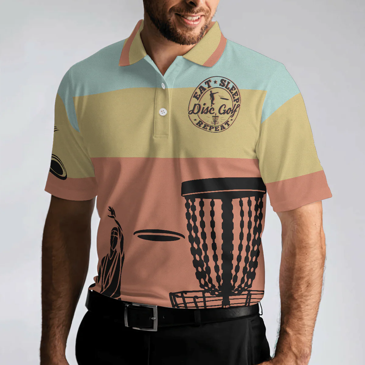 Disc Golf Men Polo Shirt, I Love It When My Wife Let Me Play Disc Golf Polo Shirt, Funny Disc Golf Shirt With Sayings, Best Disc Golf Gift For Men - Image 5