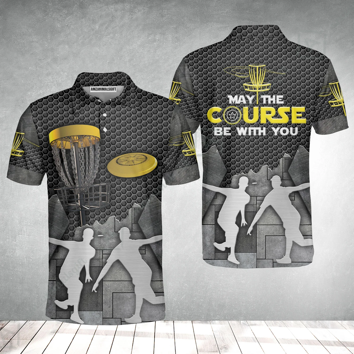 Disc Golf Polo Shirt , Disc Golf May The Course Be With You Polo Shirt - Gift For Disc Golfer, Friend, Family - Image 2