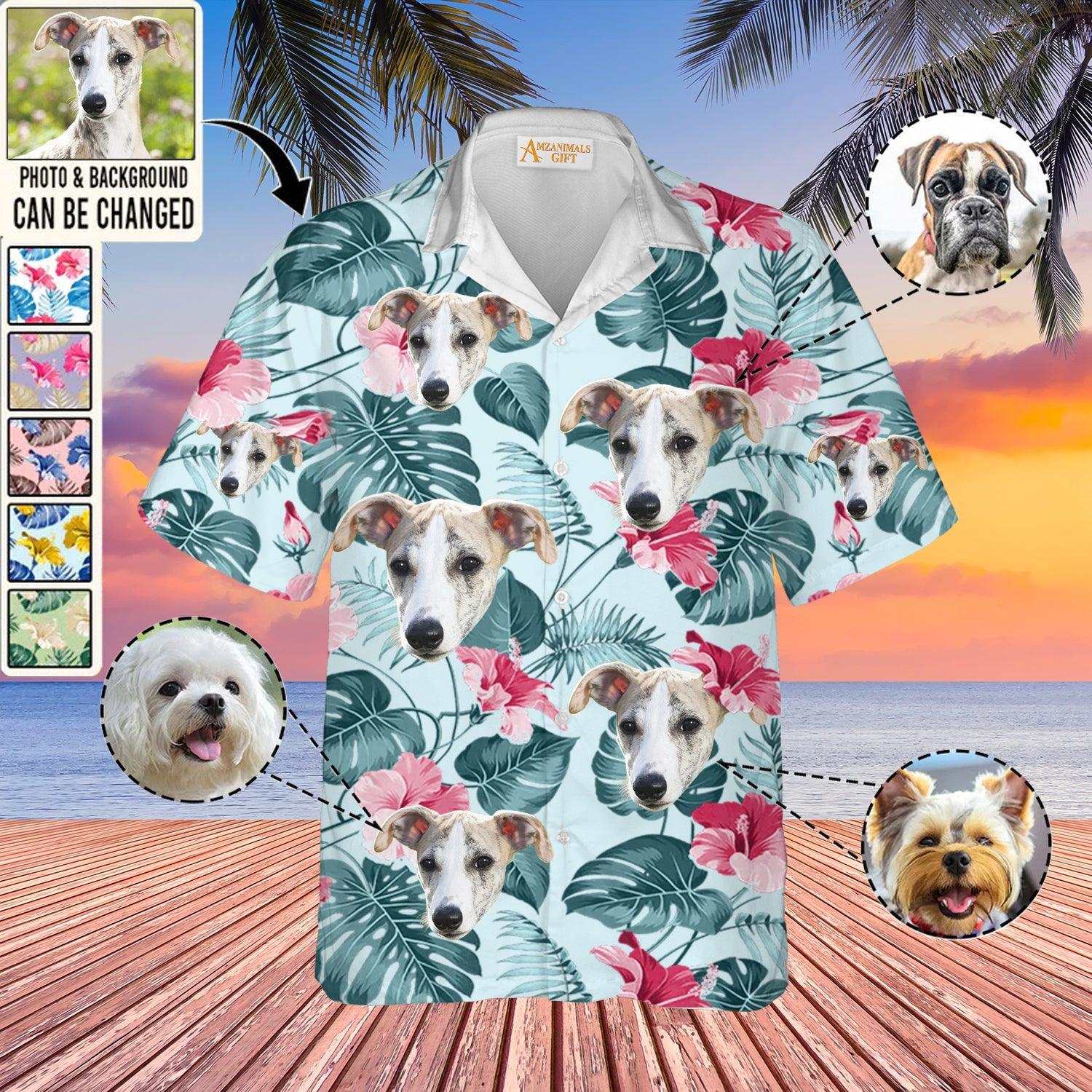 Doberman Face Custom Aloha Hawaii Shirt - Dog Custom Photo With Tropical Pattern Personalized Hawaiian Shirt - Perfect Gift For Dog Lovers, Friend, Family - Image 3
