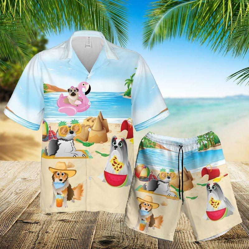 Dog Aloha Hawaiian Shirt - Pug Dog, Retriever Yorkie Puppies Dog In Beach Summer Holiday Hawaiian Shirt For Men & Women, Dog Lover