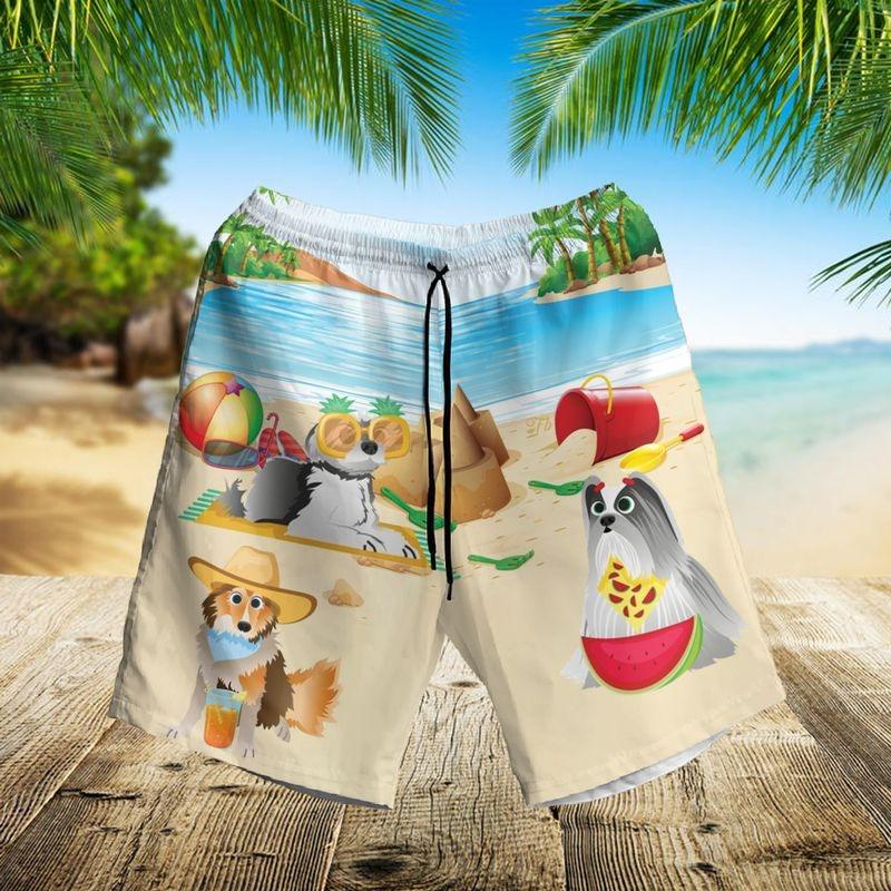 Dog Aloha Hawaiian Shirt - Pug Dog, Retriever Yorkie Puppies Dog In Beach Summer Holiday Hawaiian Shirt For Men & Women, Dog Lover - Image 3