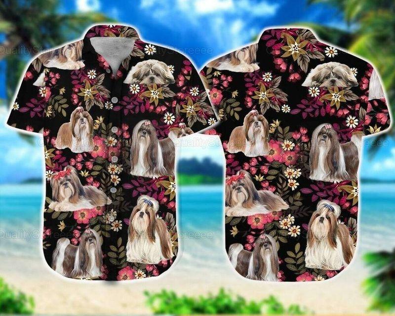 Dog Aloha Hawaiian Shirt - Shih Tzu Hawaiian Shirt, Tropical Pattern Hawaiian Shirt For Men & Women, Shih Tzu Lover