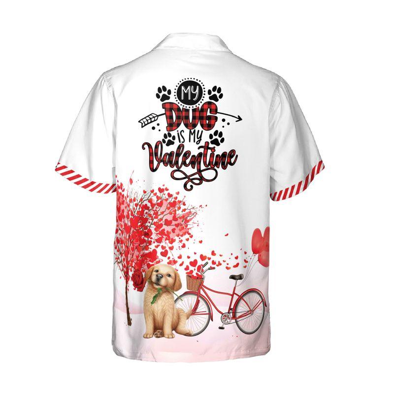 Dog Aloha Hawaiian Shirts For Summer, Puppy Heart Tree Bicycle, My Dog Is My Valentine Hawaiian Set For Men Women, Gift For Couple, Dog Lovers - Image 5