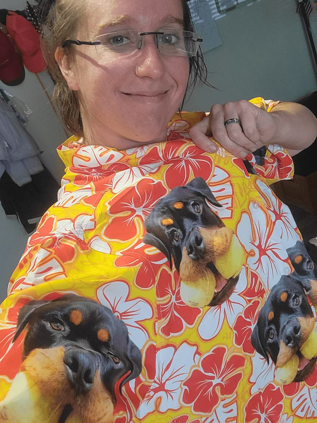 Dog Custom Hawaiian Shirt - Custom Photo Pet Leaves & Flowers Pattern Personalized Hawaiian Shirt - Perfect Gift For Dog Lovers, Friend, Family - Image 3