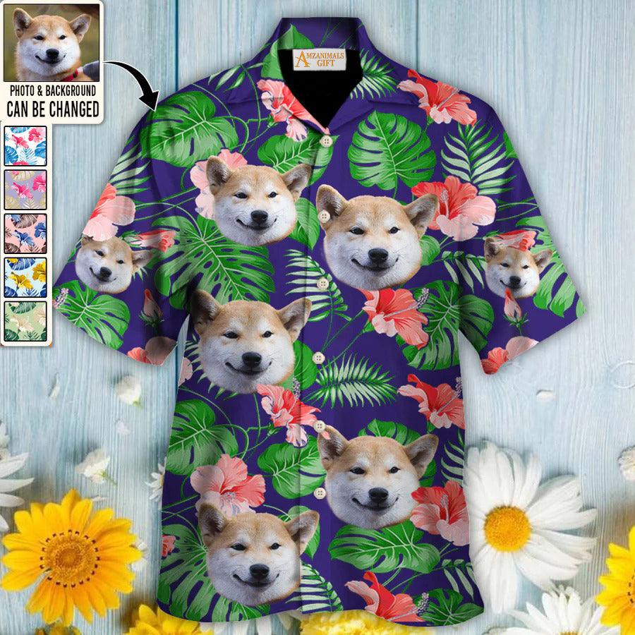Dog Face Custom Aloha Hawaii Shirt - Pet Custom Photo With Tropical Pattern Personalized Hawaiian Shirt - Perfect Gift For Dog Lovers Friend, Family - Image 5