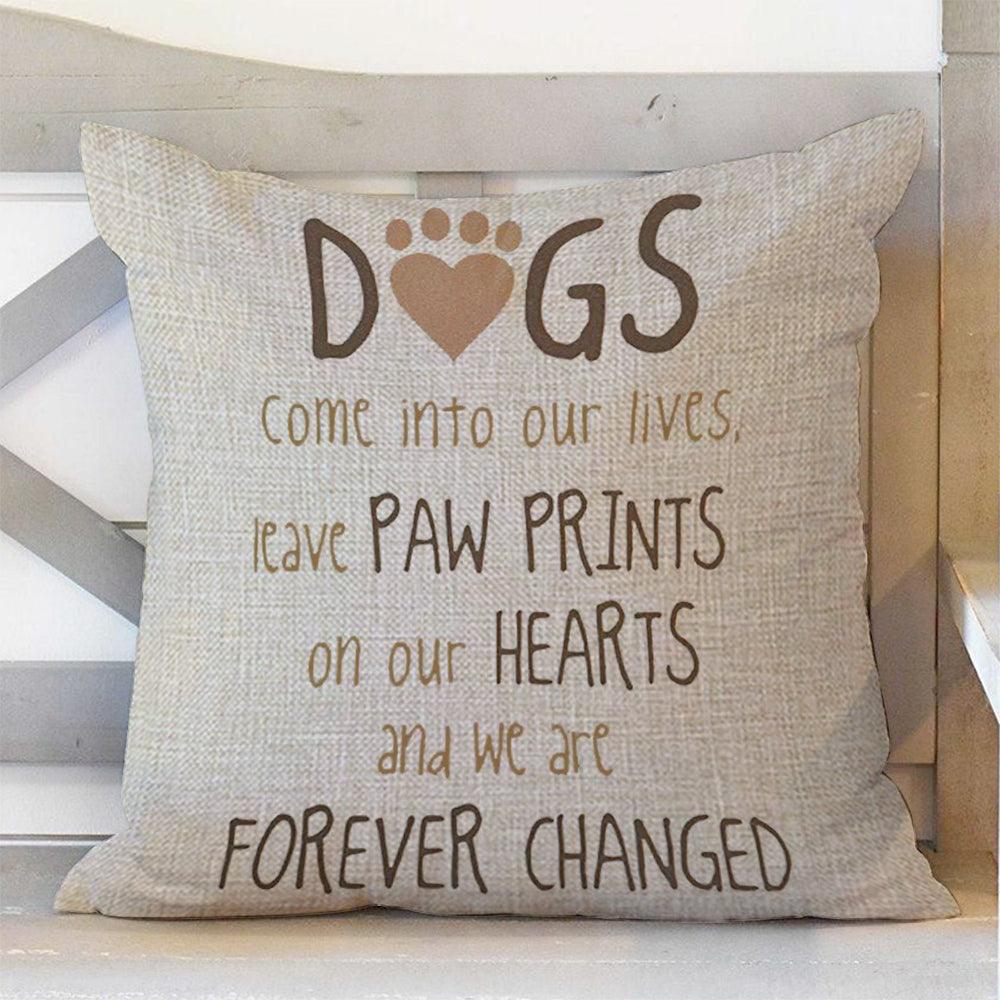 Dog Lover Throw Pillow, Dog Paw Print Throw Pillows - Perfect Gift For Mother's Day, Father's Day, Dog Lover, Dog Mom, Dog Dad - Image 2
