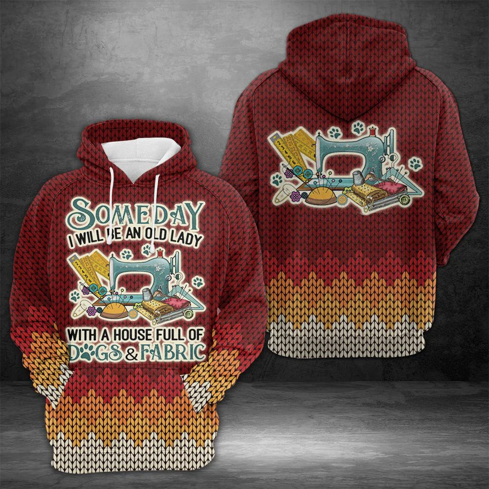 Dogs & Fabric Pullover Premium Hoodie Someday I Will Be An Old lady, Perfect Outfit For Men And Women On Christmas New Year Autumn Winter