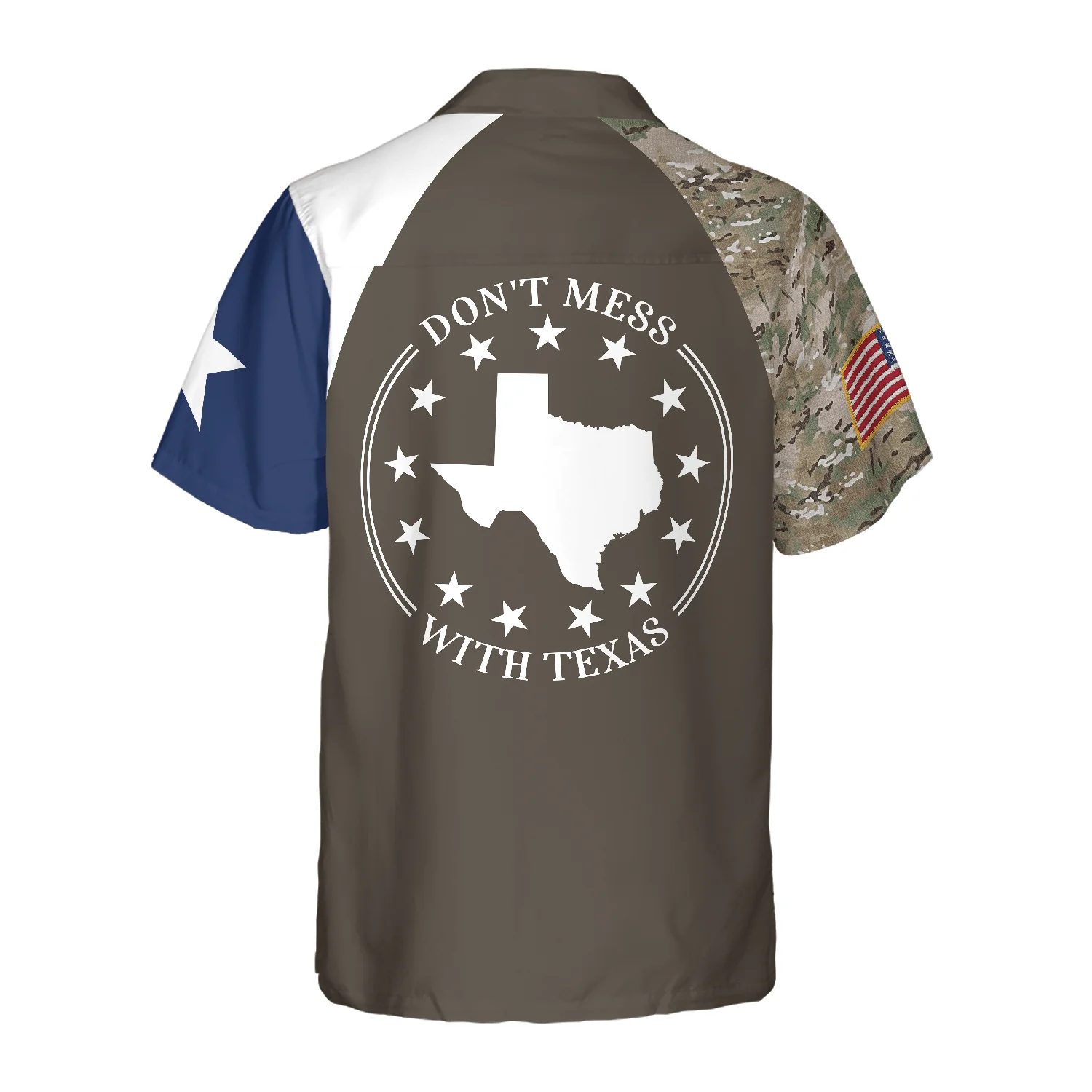 Don't Mess With Texas Custom Name Hawaiian Shirt, State Of Texas Map, Texas Camo, Colorful Summer Aloha Shirt For Men Women, Perfect Gift For Friend - Image 3