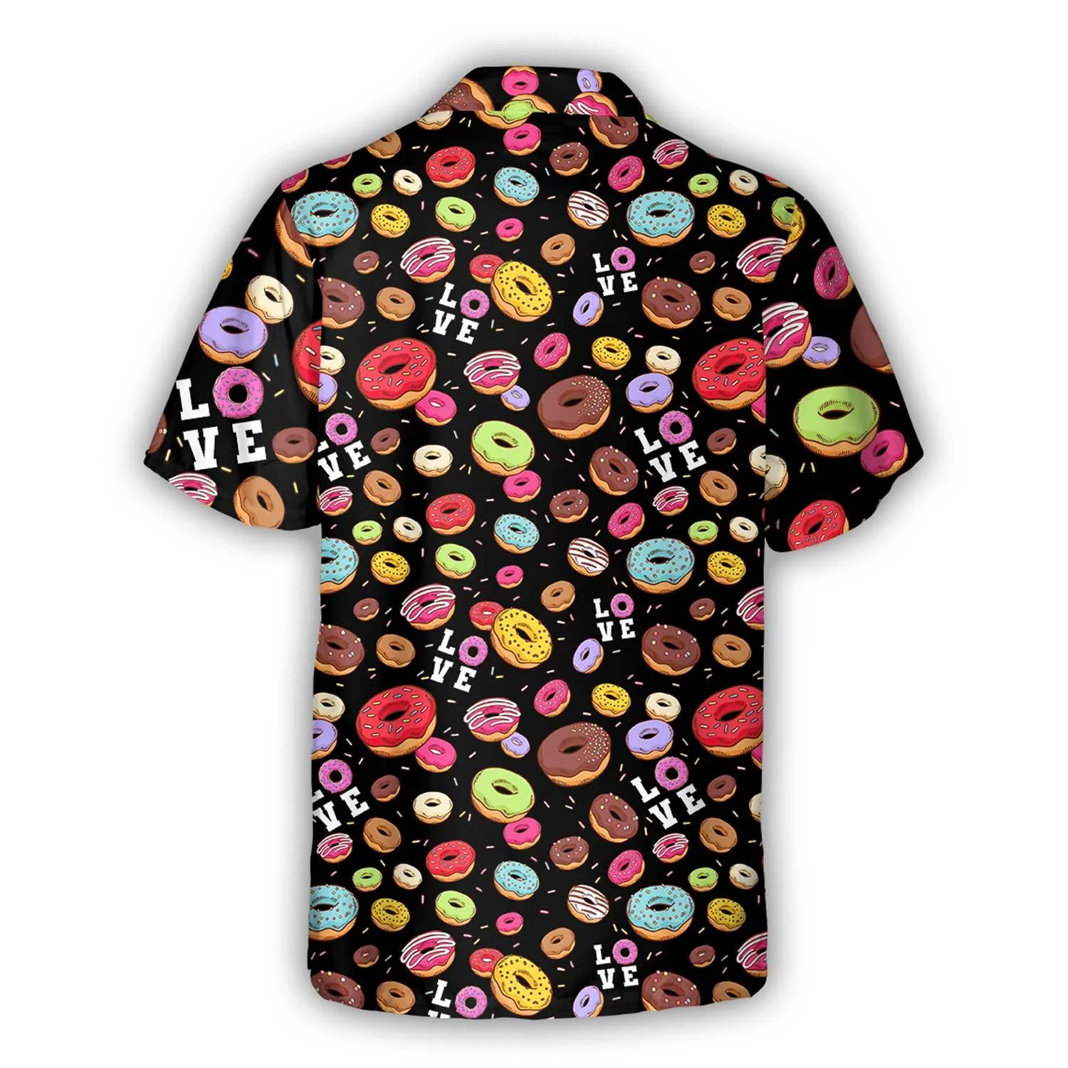 Donut Black Hawaiian Shirt, Colorful Summer Aloha Shirt For Men Women, Perfect Gift For Friend, Family, Husband, Wife, Boyfriend, Girlfriend - Image 3