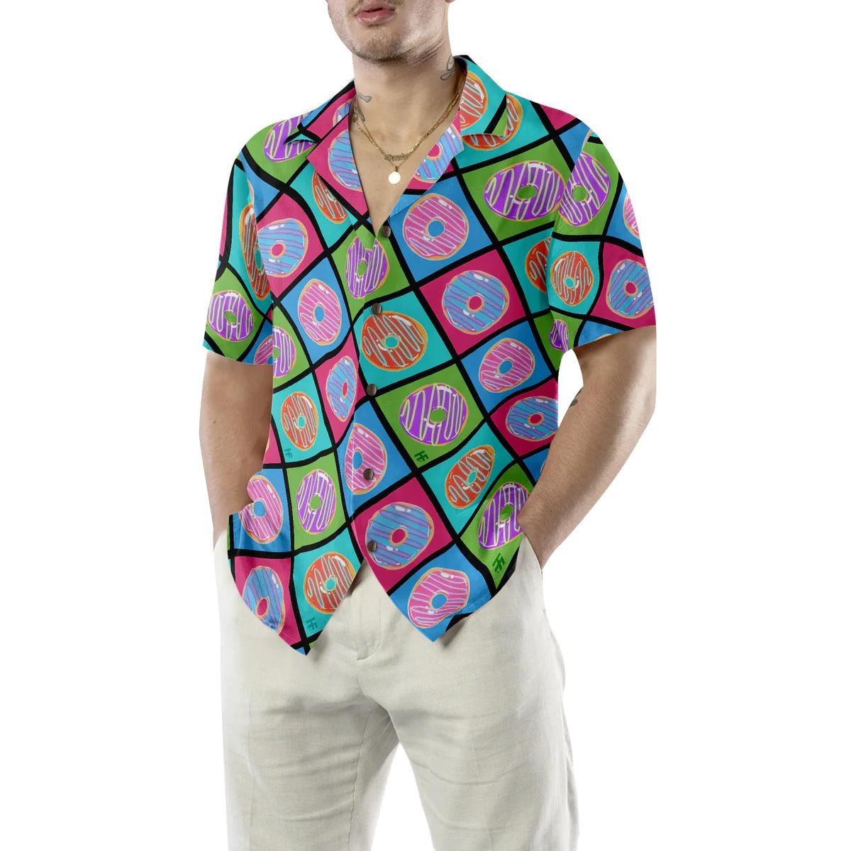 Donut Hawaiian Shirt, Retro Cute Yummy Donut Aloha Hawaiian Shirt, Funny Donut Aloha Shirt - Perfect Gift For Men Women, Friends, Family - Image 5