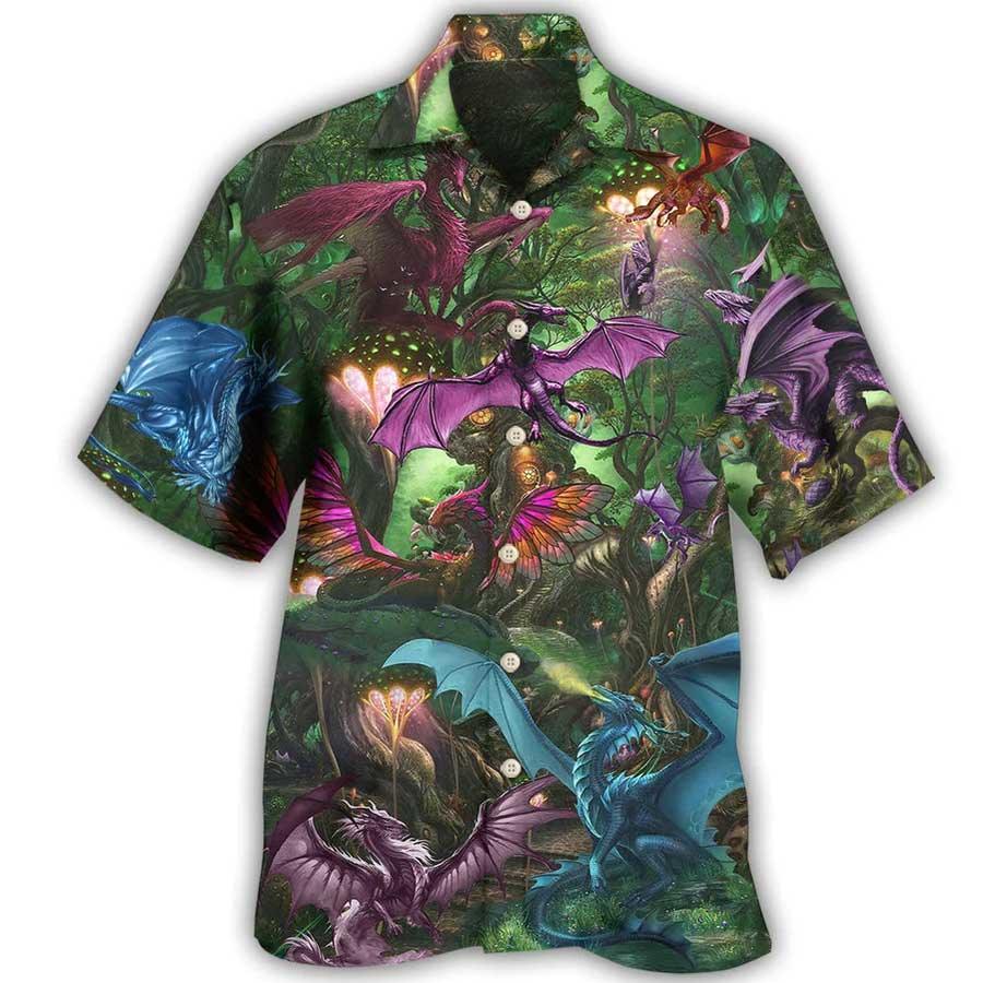 Dragon Aloha Hawaiian Shirt For Summer, Dragon Love Forest Life Hawaiian Shirts Outfit For Men Women, Dragon Lovers - Image 2
