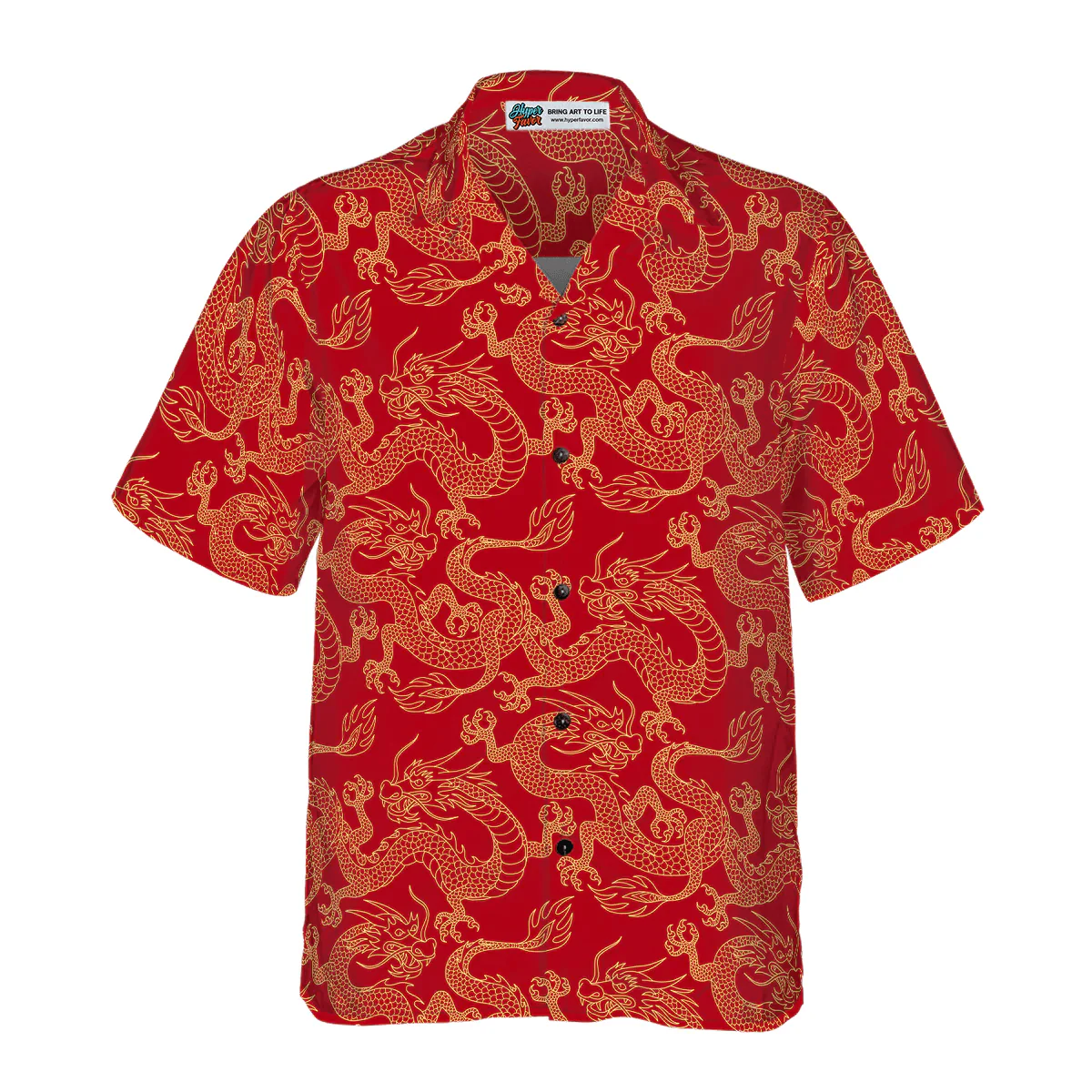 Dragon Hawaiian Shirt - Blue Dragon On Blue Sky Hawaiian Shirt - Perfect Gift For Husband, Boyfriend, Friend, Family - Image 3