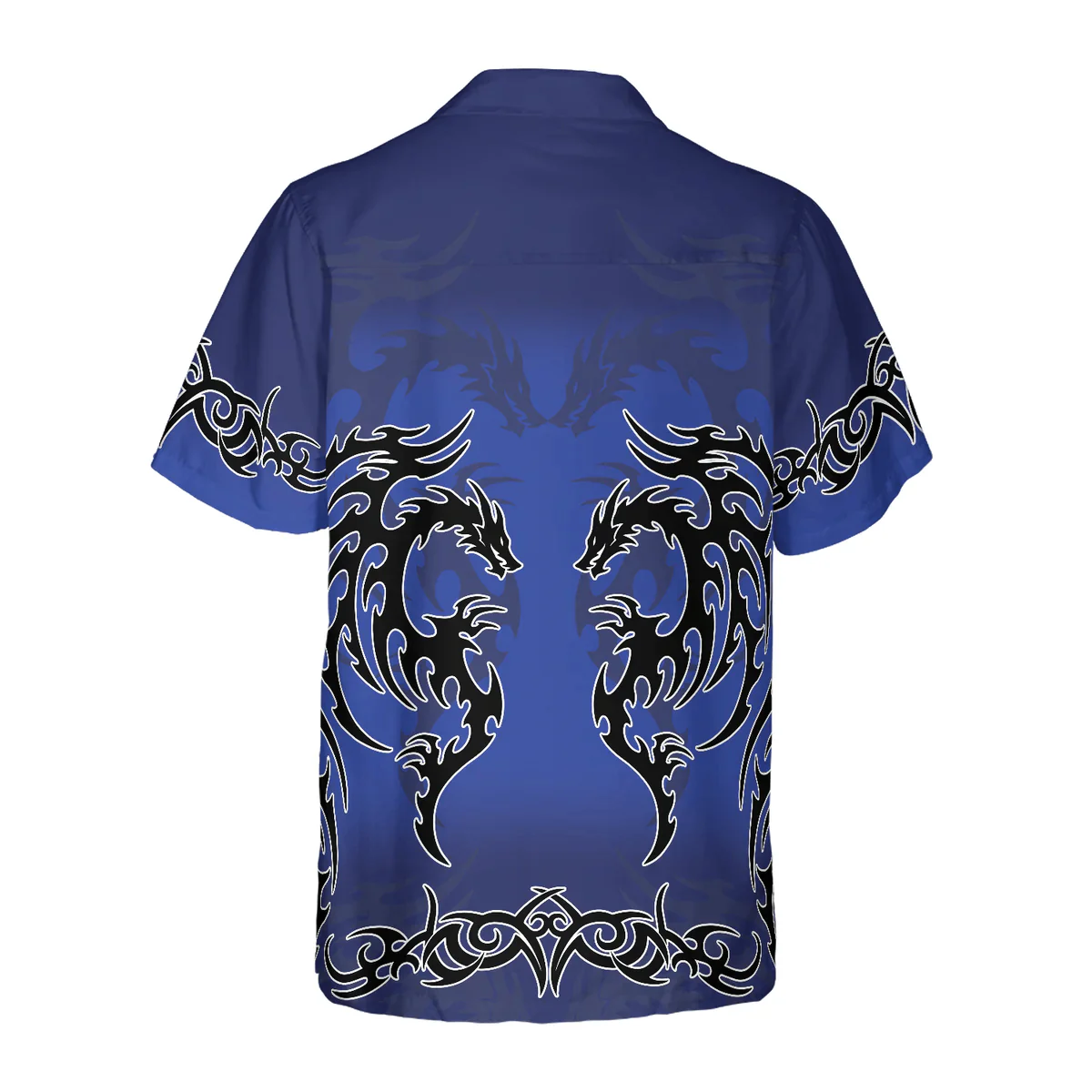 Dragon Hawaiian Shirt - Blue Tribal Dragon Hawaiian Shirt - Perfect Gift For Husband, Boyfriend, Friend, Family - Image 3
