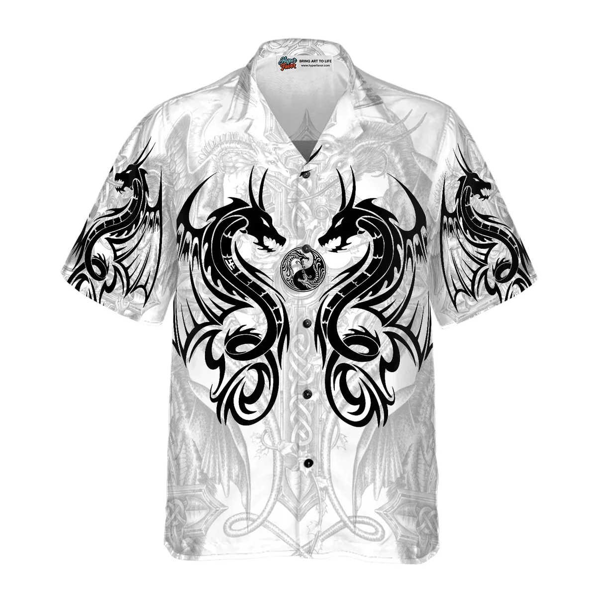 Dragon Hawaiian Shirt - Dragon Tattoo Hawaiian Shirt - Perfect Gift For Husband, Boyfriend, Friend, Family - Image 3