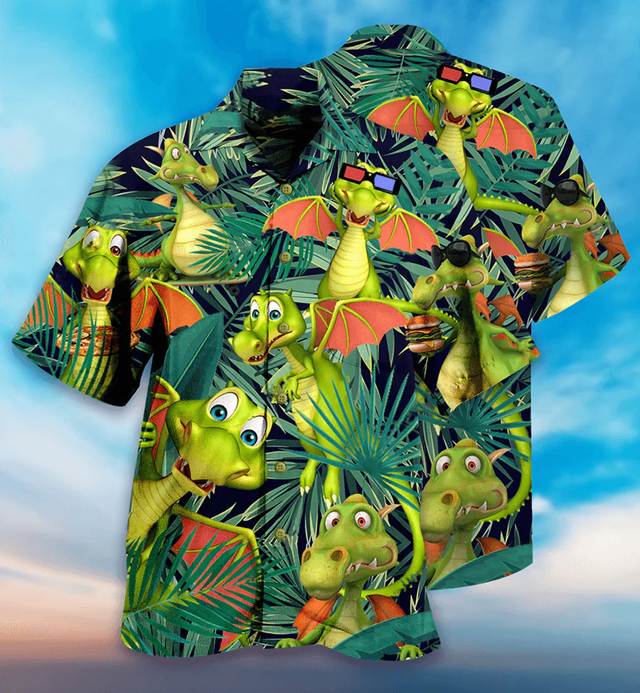 Dragon Tropical Aloha Hawaiian Shirt For Summer, Dragon Love Summer So Funny Hawaiian Shirts Outfit For Men Women, Dragon Lovers - Image 3