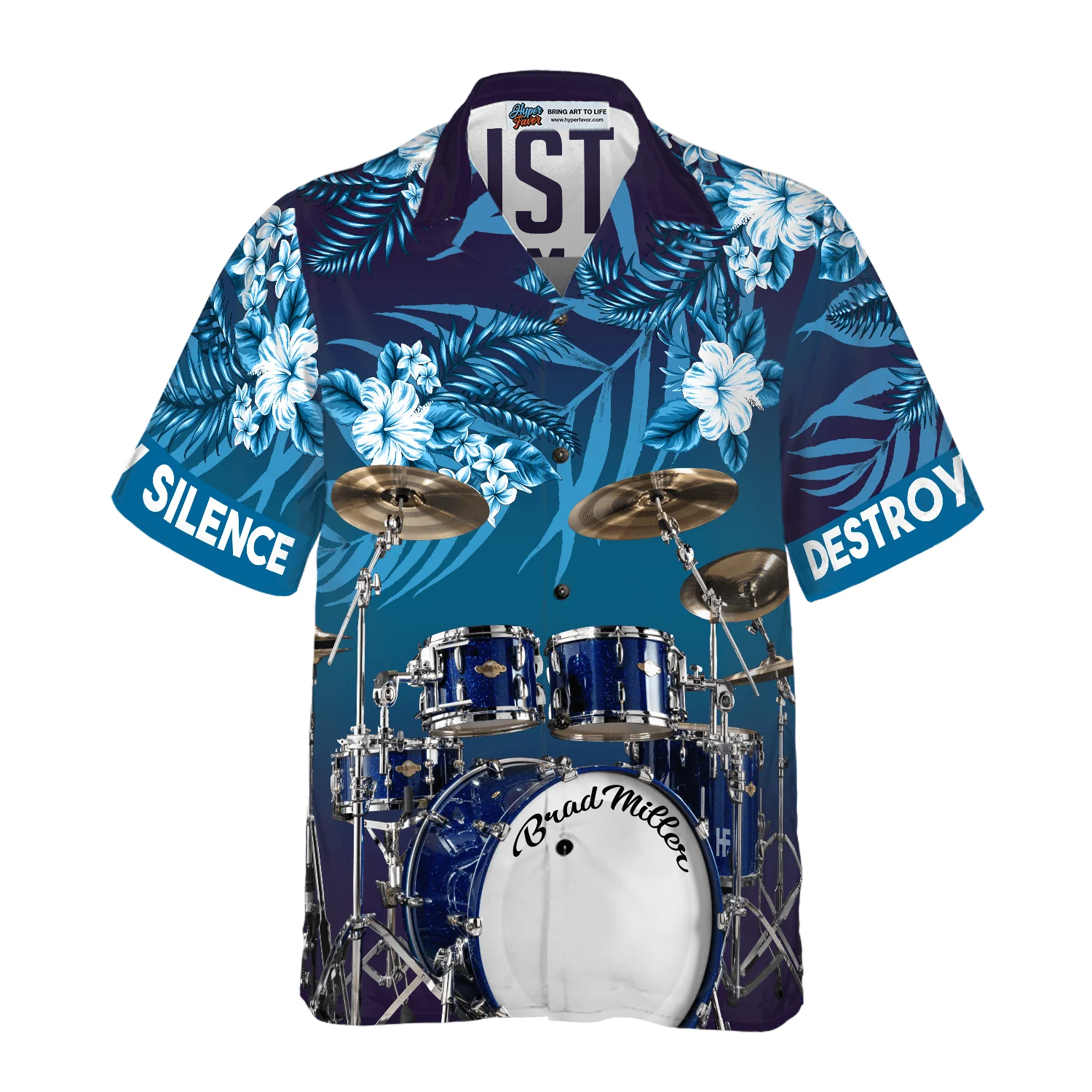 Drum Tropical Custom Name Hawaiian Shirt, I Am A Drummer, Personalized Colorful Summer Aloha Shirt For Men Women, Perfect Gift For Friend, Drum Lovers - Image 3