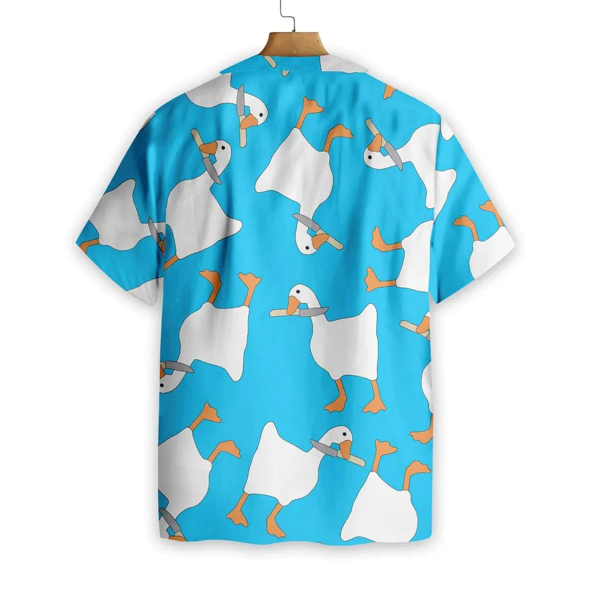 Duck Hawaiian Shirt, A Dangerous Duck With Knife Aloha Shirt For Men Women - Perfect Gift For Duck Lovers, Husband, Boyfriend, Friend, Family - Image 2