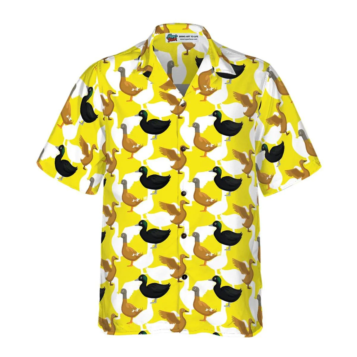 Duck Hawaiian Shirt, Ducks On The Farm Aloha Shirt For Men Women - Perfect Gift For Duck Lovers, Husband, Boyfriend, Friend, Family - Image 2