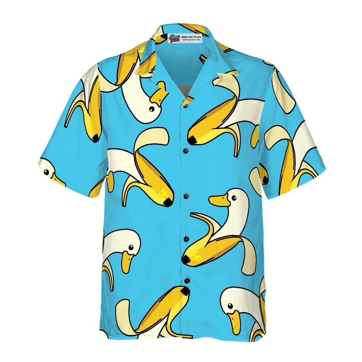 Duck Hawaiian Shirt, Funny Cute Banana Duck Aloha Shirt For Men Women - Perfect Gift For Duck Lovers, Husband, Boyfriend, Friend, Family, Wife - Image 3