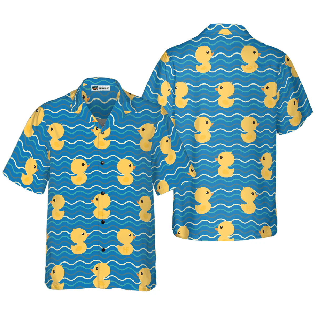 Duck Hawaiian Shirt, Little Duck In Water Aloha Shirt For Men - Perfect Gift For Husband, Boyfriend, Friend, Family