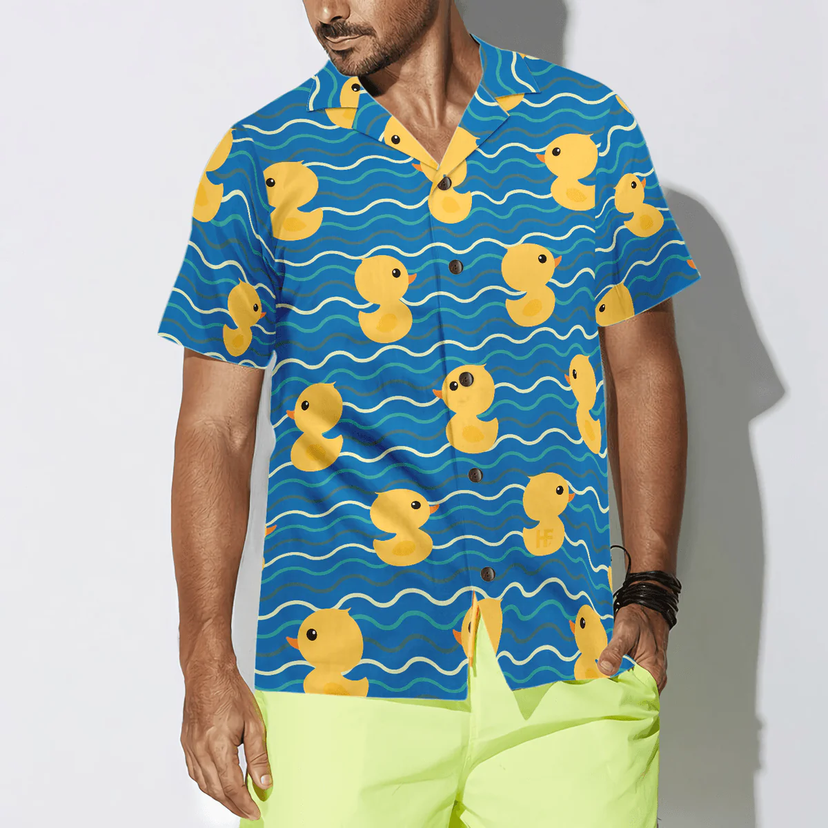 Duck Hawaiian Shirt, Little Duck In Water Aloha Shirt For Men - Perfect Gift For Husband, Boyfriend, Friend, Family - Image 4