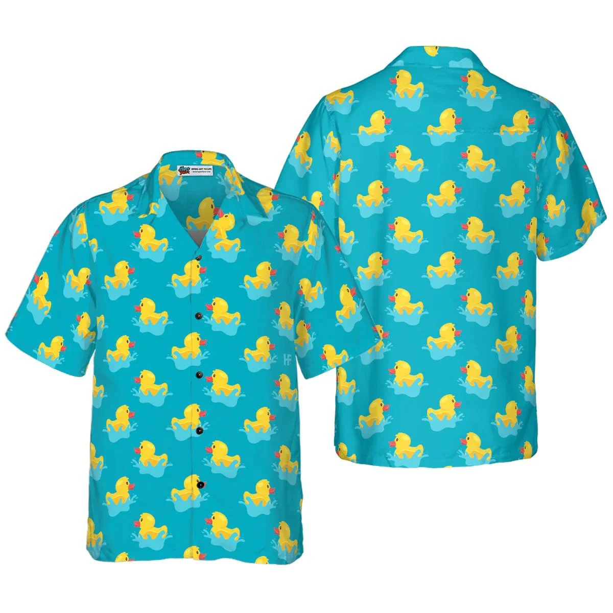 Duck Hawaiian Shirt, Little Duck Playing With Water Aloha Shirt For Men Women - Perfect Gift For Duck Lovers, Husband, Boyfriend, Friend, Family