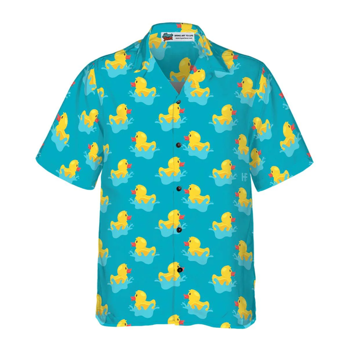 Duck Hawaiian Shirt, Little Duck Playing With Water Aloha Shirt For Men Women - Perfect Gift For Duck Lovers, Husband, Boyfriend, Friend, Family - Image 2