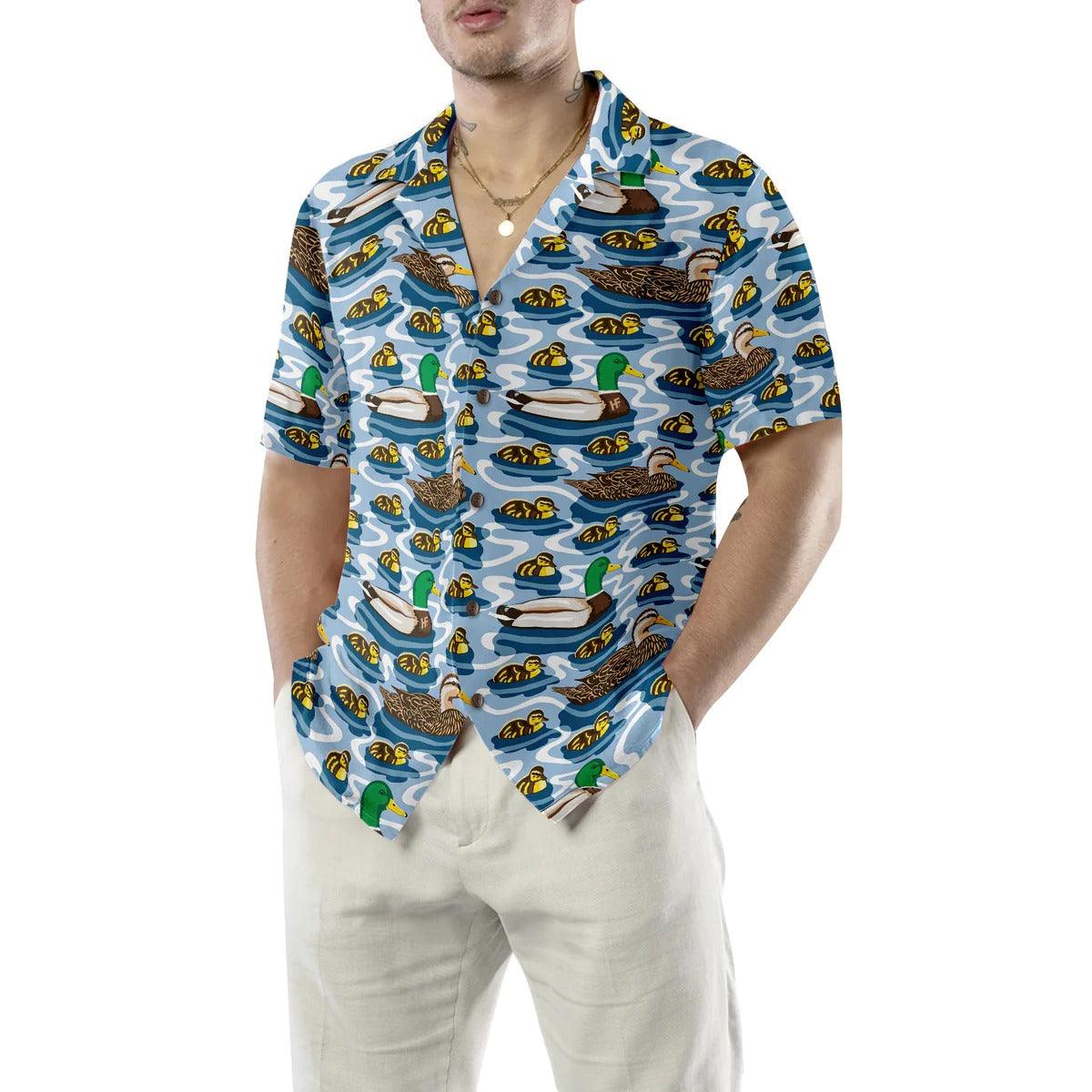 Duck Hawaiian Shirt, Rouen Duck Family Swimming Aloha Shirt For Men Women - Perfect Gift For Duck Lovers, Husband, Boyfriend, Friend, Family - Image 5