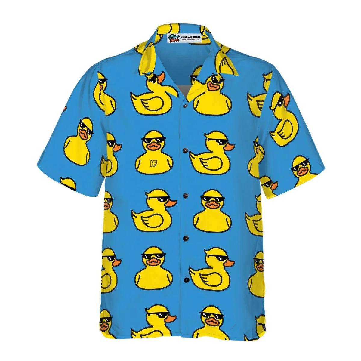 Duck Hawaiian Shirt, Rubber Yellow Duck Aloha Shirt For Men Women - Perfect Gift For Duck Lovers, Husband, Boyfriend, Friend, Family - Image 4
