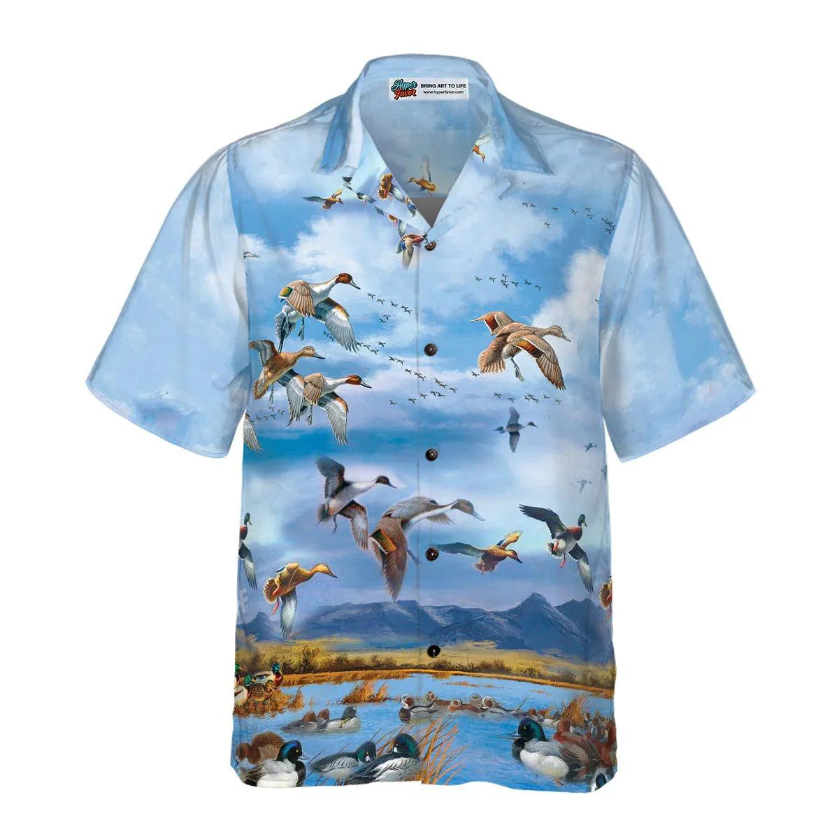 Duck Hawaiian Shirt, Wild Ducks Keep Your Freedom Aloha Shirt For Men Women - Perfect Gift For Duck Lovers, Husband, Boyfriend, Friend, Family, Wife - Image 3