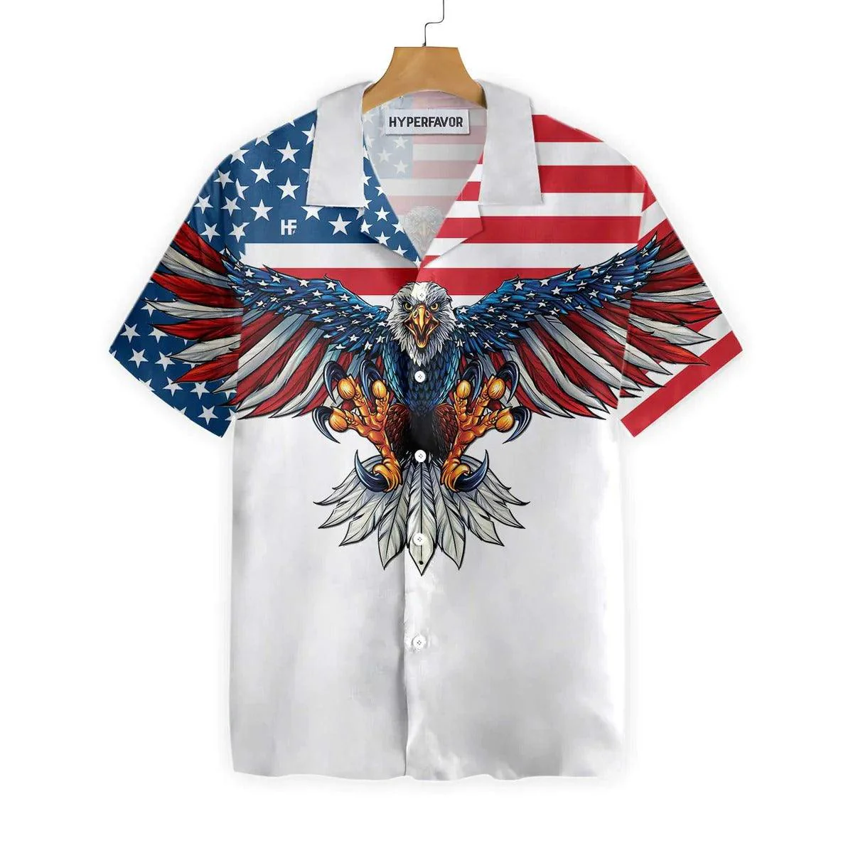 Eagle Hawaiian Shirt, American Eagle Stay Strong Aloha Shirt For Men - Perfect Gift For Husband, Boyfriend, Friend, Family - Image 3