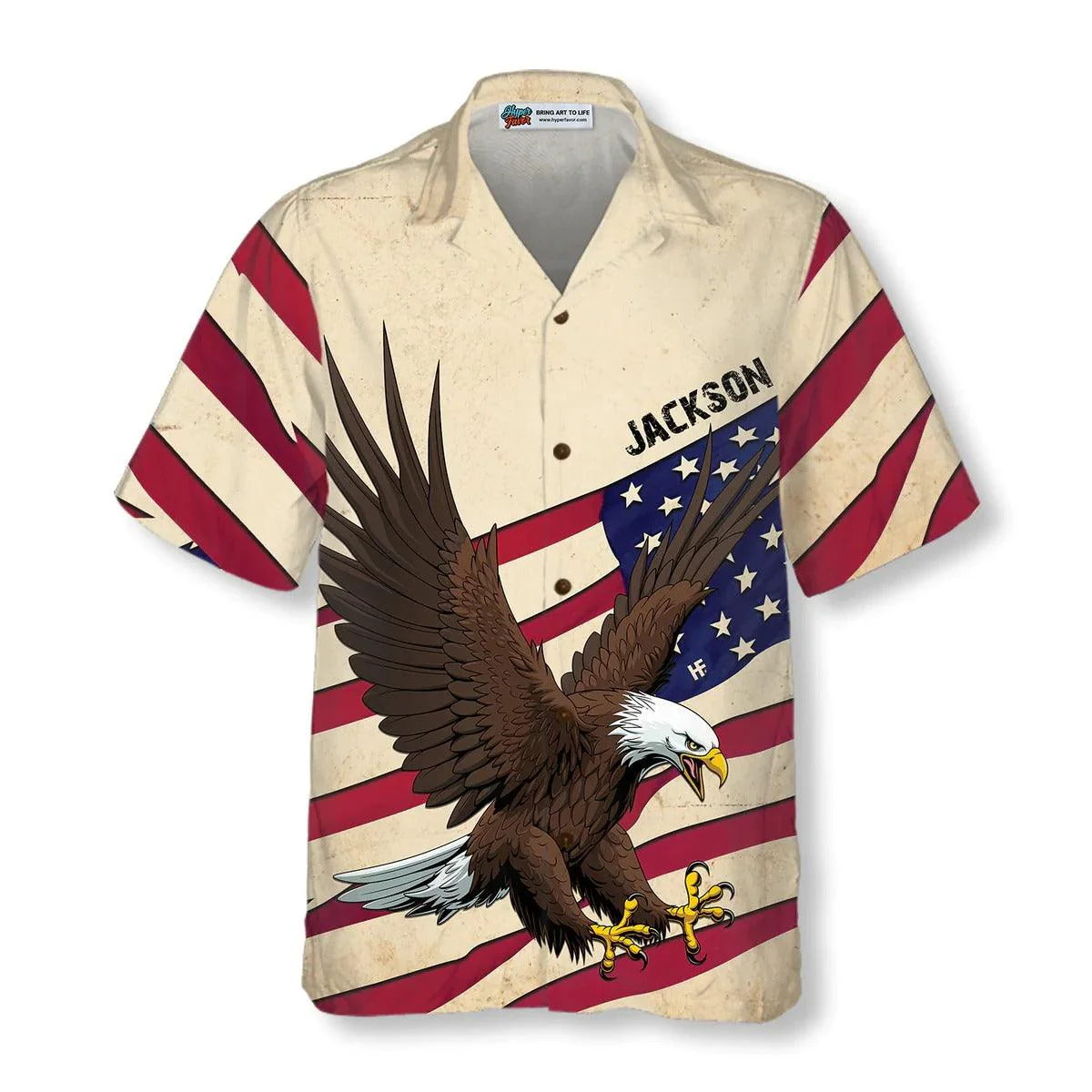Eagle Hawaiian Shirt, American Eagle Wings Aloha Shirt For Men - Perfect Gift For Husband, Boyfriend, Friend, Family - Image 3
