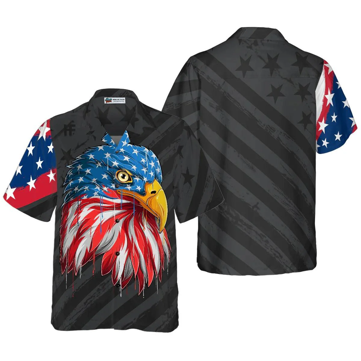 Eagle Hawaiian Shirt, The American Eagle Bird Aloha Shirt For Men - Perfect Gift For Husband, Boyfriend, Friend, Family