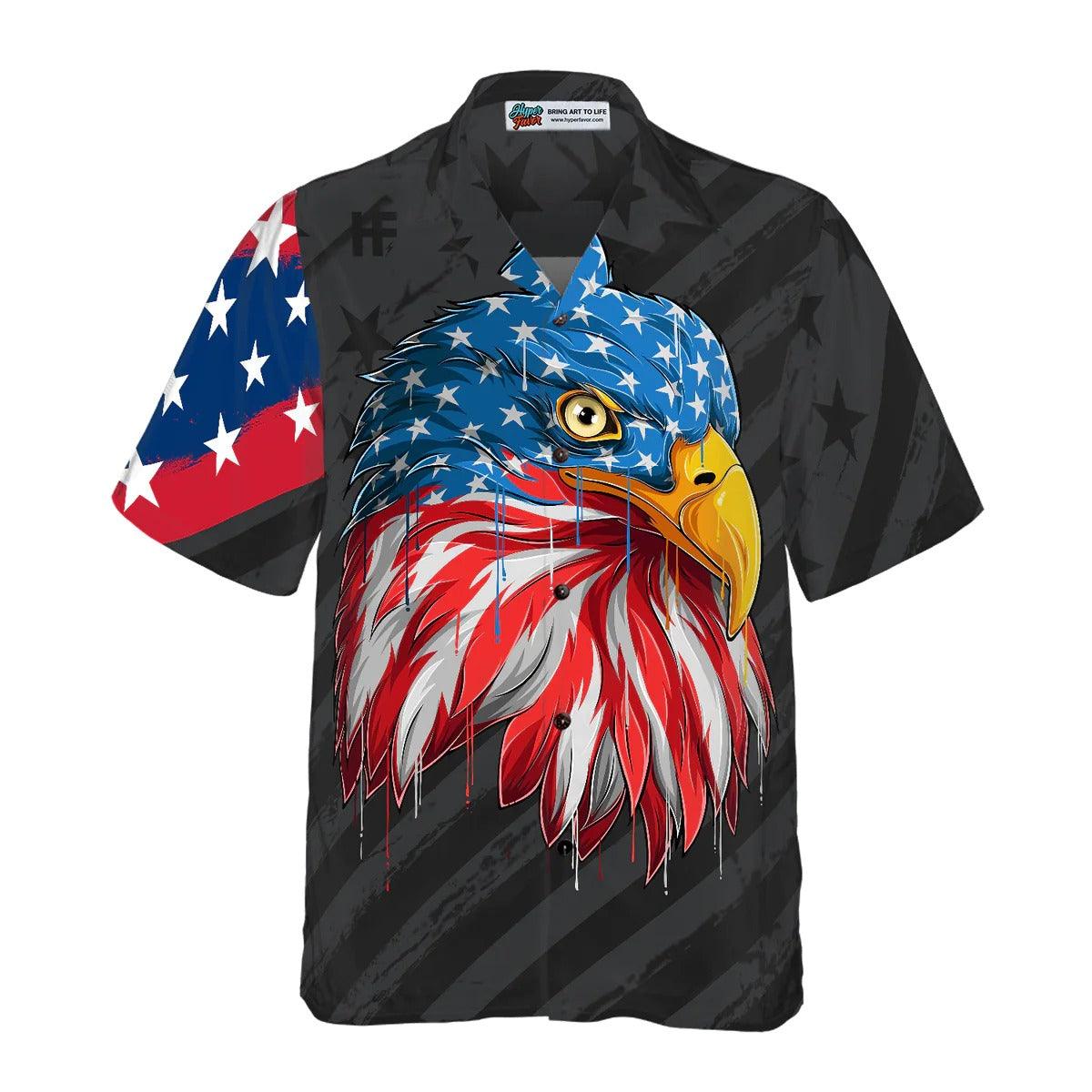 Eagle Hawaiian Shirt, The American Eagle Bird Aloha Shirt For Men - Perfect Gift For Husband, Boyfriend, Friend, Family - Image 3