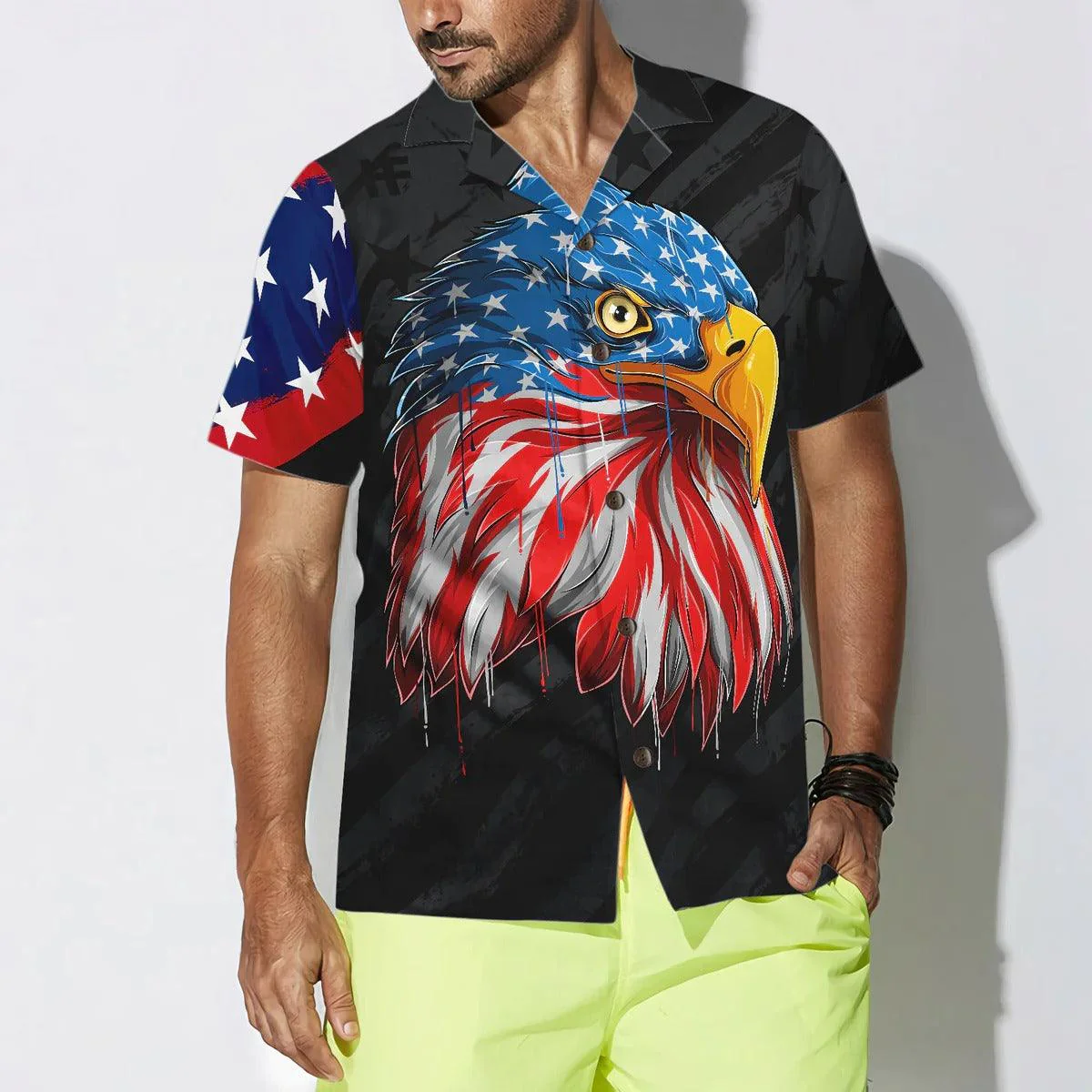 Eagle Hawaiian Shirt, The American Eagle Bird Aloha Shirt For Men - Perfect Gift For Husband, Boyfriend, Friend, Family - Image 4