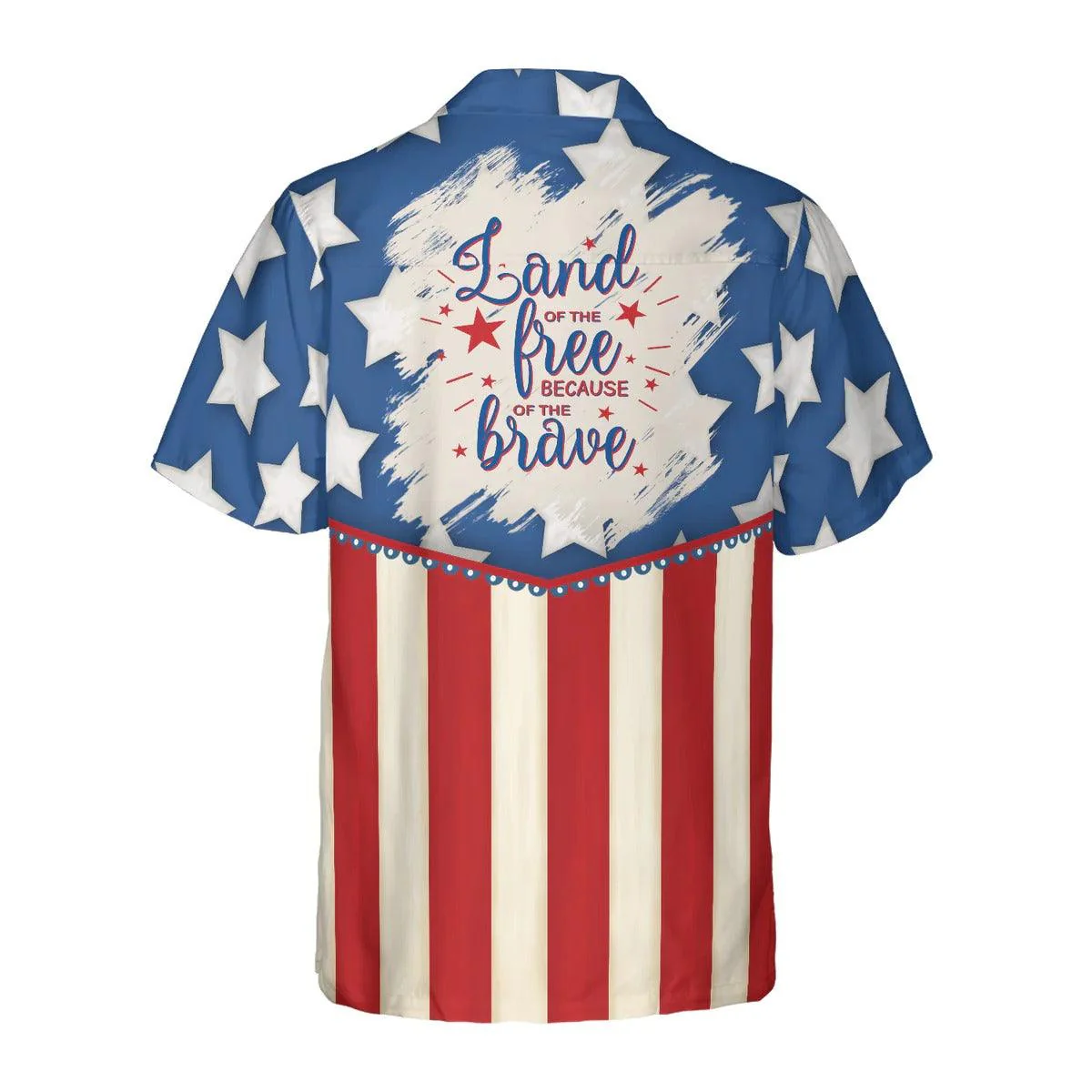 Eagle US Flag Hawaiian Shirt, Land Of The Free Because Of The Brave Hawaiian Shirt - Perfect Gift For Lover, Friend, Family - Image 4
