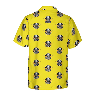 Electrician Hawaiian Shirt, Electrician Proud Skull Aloha Shirt For Men - Gift For Electrician, Husband, Boyfriend, Family, Friends - Image 3