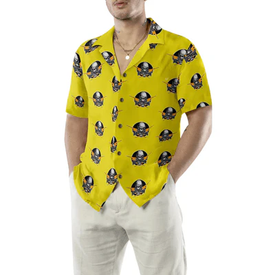 Electrician Hawaiian Shirt, Electrician Proud Skull Aloha Shirt For Men - Gift For Electrician, Husband, Boyfriend, Family, Friends - Image 5