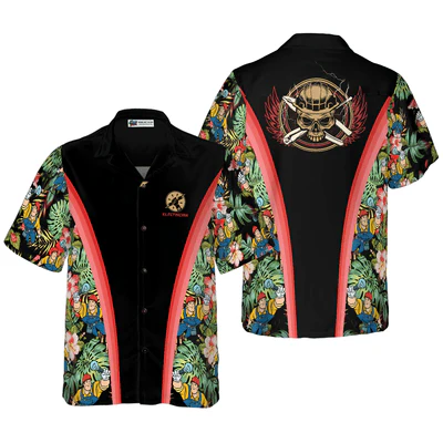 Electrician Hawaiian Shirt, Electrician Tropical Floral Aloha Shirt For Men - Perfect Gift For Men, Electrician , Husband, Boyfriend, Friend, Family - Image 3