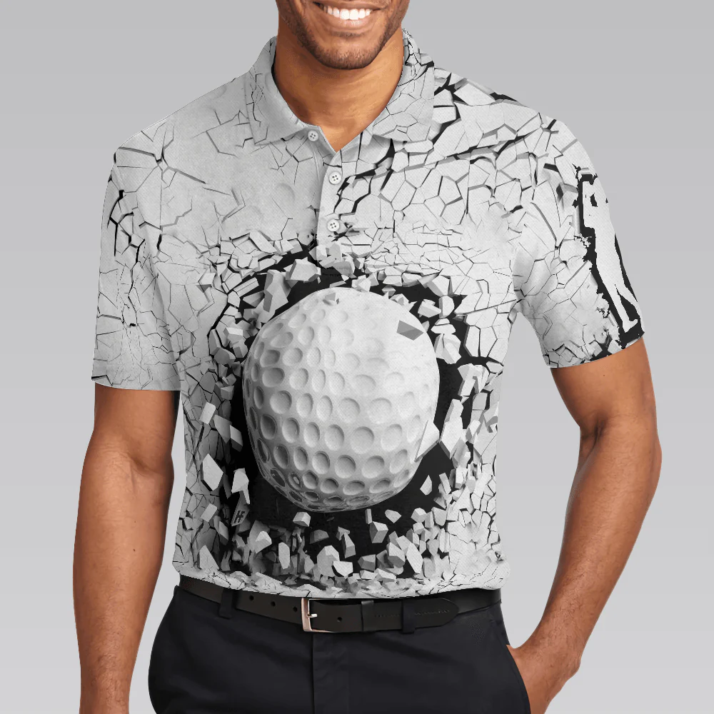 Men Golf Polo Shirt - Elegant And Unique Golf Breaker Golf Polo Shirt, Best Gift For Golfers, Golf Gift For Men - Image 4