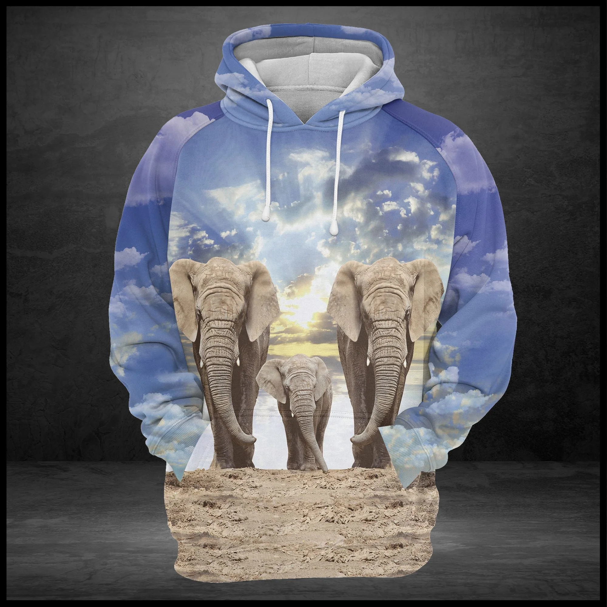 Elephant Family Pullover Premium Hoodie, Perfect Outfit For Men And Women On Christmas New Year Autumn Winter