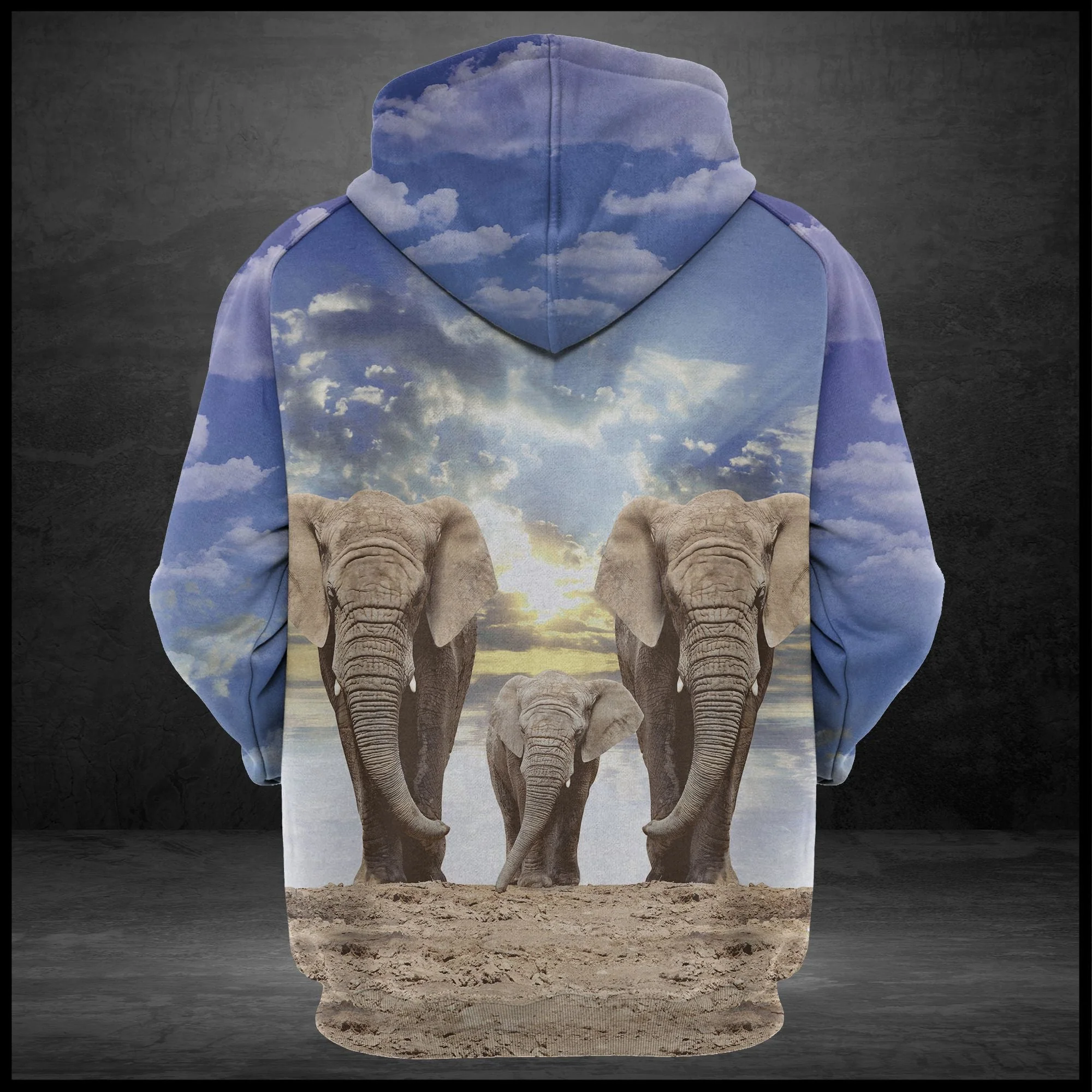 Elephant Family Pullover Premium Hoodie, Perfect Outfit For Men And Women On Christmas New Year Autumn Winter - Image 2
