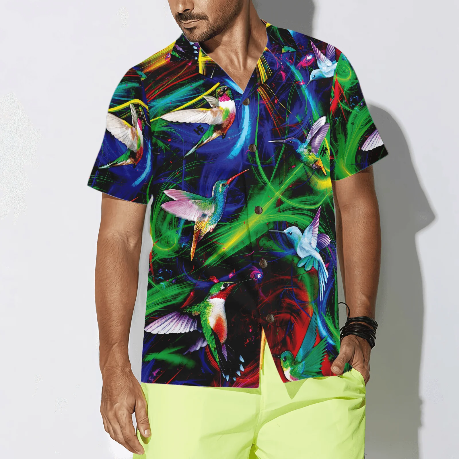 Fantasy Hummingbird Hawaiian Shirt, Colorful Summer Aloha Shirts For Men Women, Perfect Gift For Husband, Wife, Boyfriend, Friend - Image 4