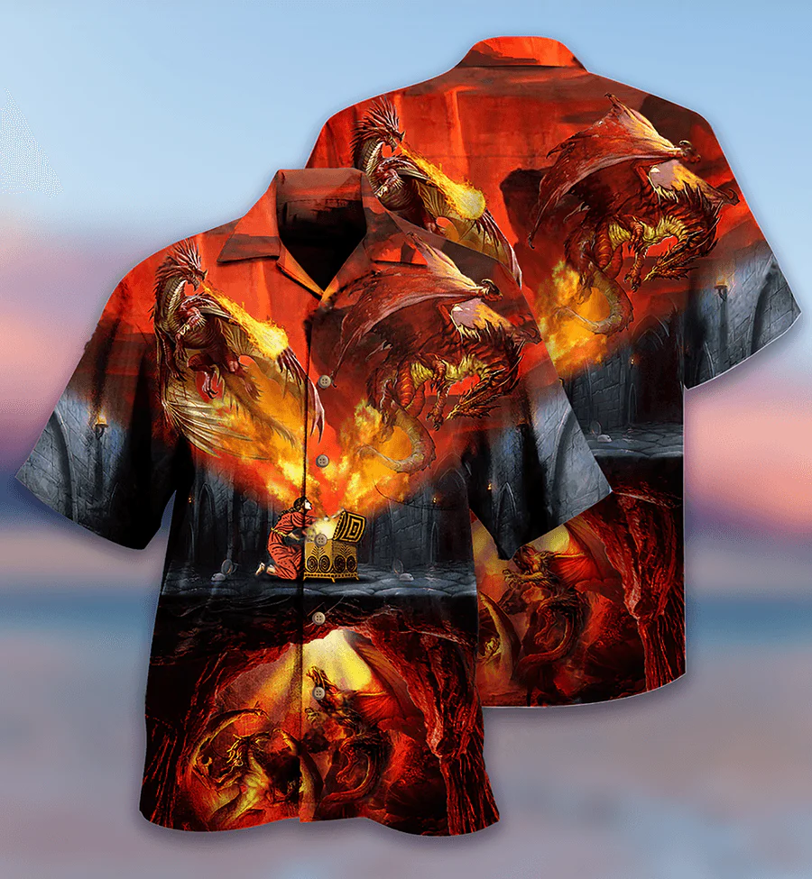 Fire Dragon Aloha Hawaiian Shirt For Summer, Dragon Amazing Love Life Hawaiian Shirts Outfit For Men Women, Dragon Lovers - Image 2
