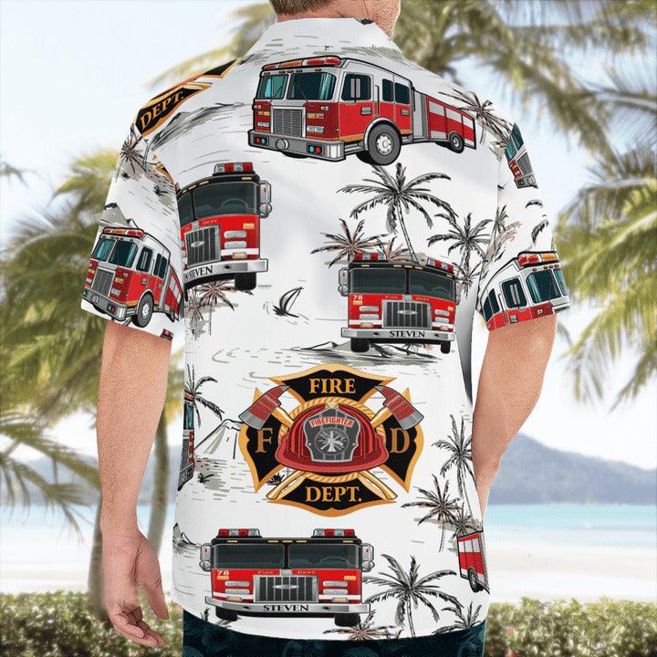 Firefighter Aloha Hawaiian Shirt - Perfect Gift For Friend, Family - Image 4