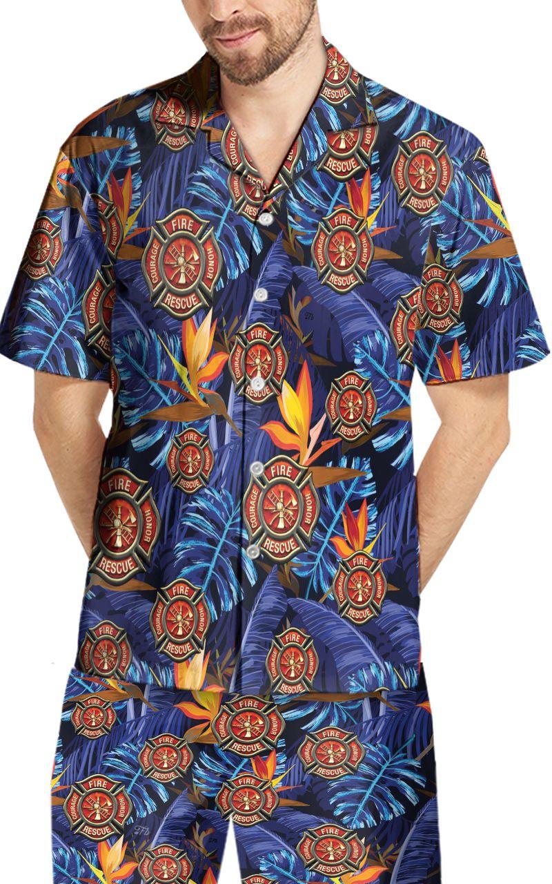 Firefighter Aloha Hawaiian Shirts For Summer, Tropical Hawaiian Shirt For Men Women, Best Gift For Friend, Family, Firefighter Lovers - Image 7