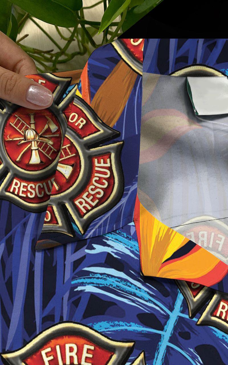 Firefighter Aloha Hawaiian Shirts For Summer, Tropical Hawaiian Shirt For Men Women, Best Gift For Friend, Family, Firefighter Lovers - Image 8